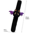 thumbnail image 3 of Halloween Slap Bracelets, Fluffy Bracelet Pumpkin Ghost Bat Cat Wristband for Kids Trick or Treat Bag Filler Party Favors Supplies, 3 of 4