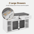thumbnail image 7 of MCombo Wooden Dog Crate Furniture, Dog Kennel Pet House End Table with Large Drawers, Pet Crate for Small/Medium Dogs 1858, 7 of 7