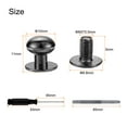 thumbnail image 2 of 30 Pcs Round Head Button Studs 10mm Alloy Leather Rivets with Screw Leather Punch Screwdriver, Black, 2 of 6