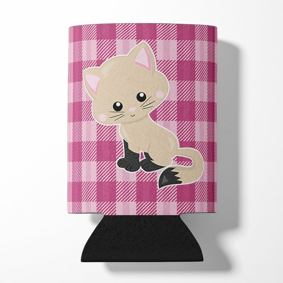 Kitten Cat on Pink Can or Bottle Hugger