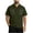 Army Green, variant on Men's Shirts, Men Short Sleeve Shirt with Dual Chest Flap Pockets Button Front Classic Fit Soft Breathable Fabric Top Navy XXXL