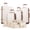 White Tan, variant on Gowill 4 Piece Luggage Sets with 7 Pieces Organizer Bags, 20/24/28/32 inch ABS Carry-on and Checked Suitcase Large Travel Sets, White Tan