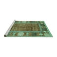 thumbnail image 2 of Ahgly Company Machine Washable Indoor Square Oriental Turquoise Blue Modern Area Rugs, 5' Square, 2 of 4