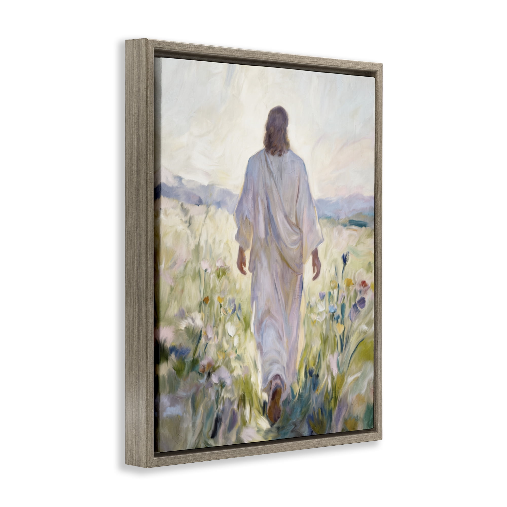 Stupell Industries Wildflower Faithful Follower Brown Framed Floater Canvas Wall Art, design by Kim Allen