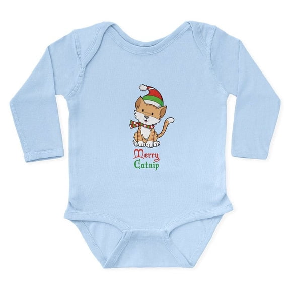 CafePress - Catnip Christmas Long Sleeve Infant Bodysuit - Long Sleeve Cotton Baby Bodysuit