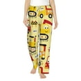 thumbnail image 2 of Picia Funny Construction Vehicles Womens Soft Woven Cotton Elastic Waistband Sleep Pajama Pant Lounge Sleep Pant With Pockets And Drawstring-Small, 2 of 9
