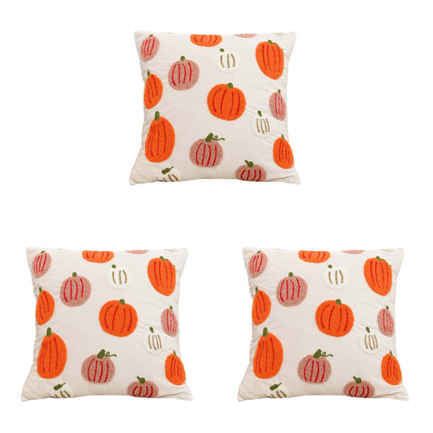 Funda Almohada Decorativa Bordada Halloween para Del Sofá (calabaza) Rojo