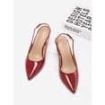 thumbnail image 3 of Pennysue pointed shiny leather ankle buckle high heels dress shoes for summer wedding or party, 3 of 5