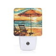 thumbnail image 1 of Fotbe Beach Umbrella Sunset Luz Nocturna LED, Luz de Noche con Sensor de Luz Natural de Anochecer a Amanecer, Se Enchufa a la Pared, Blanco Cálido 0.5W-UK, 1 of 7