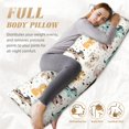 thumbnail image 4 of Body Pillow Cover - Soft Body Pillow Pillowcase, Cute Spotted Dog colorful Breathable Long Body Pillow Case Cover with Invisible Zipper 20x60in, 4 of 5