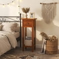 thumbnail image 6 of Furnibear 2 Tier Slim Nightstand Bedside Table with Drawer Shelf, Natural, 6 of 11