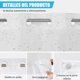 thumbnail image 2 of Cortina de Baño sin Gancho con Forro a Presión, de Tela Gofre, Doble Capa, Impermeable y Lavable, Cortina Regadera Antimoho para Hogar, Baño (Blanco), 2 of 4