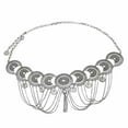 thumbnail image 3 of Cadena de cuerpo Zulema con borlas de cristal ajustable Plata, 3 of 8