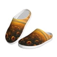 thumbnail image 2 of Fotbe Sunflower Sunset Rainfall Pattern Women's Fuzzy Curly Fur Memory Foam Loafer Slippers Indoor Outdoor Slippers Winter Home Shoes-46/47, 2 of 7