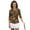 Autumn Leaf Camo Print, variant on Autumn Leaf Pattern Golf Top Breathable with Quarter Zip Zip Up Collar Women's Golf Polo Shirts for Tennis Sports Outdoor Competitions Outdoor Sports