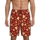 thumbnail image 1 of Balery Golden Squirrels Holiday Pantalones cortos de pijama de punto de algodón para hombre con cinturilla y bolsillos-Medium, 1 of 6