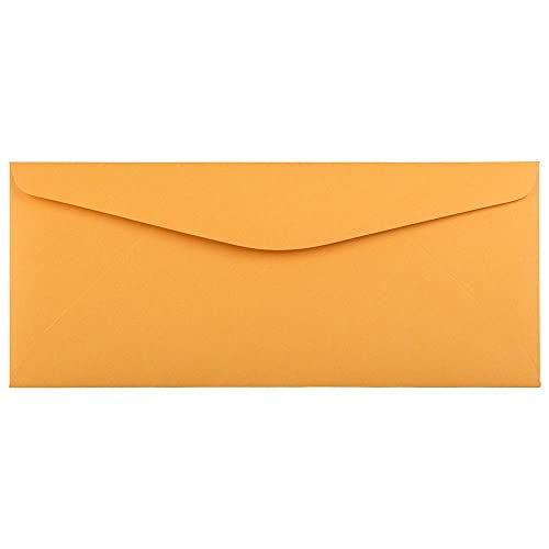 4 1/2 x 10 3/8 JAM PAPER #11 Recycled Envelopes Brown Kraft Manila 50/P... 