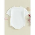 thumbnail image 4 of Bslissey 3M 6M 9M 12M 18M Baby Girls Boys Easter Short Sleeve Romper Crew Neck Letter Print Jumpsuit Infant Casual Daily Clothes Bodysuit, 4 of 9