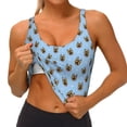 thumbnail image 2 of Sikiie German Shepherd Puppy Print Strappy Sports Bra for Women Padded Push Up Sports Bra Athletic Running Sports Bra Workout Bra Yoga Bra, 2 of 5