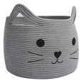 thumbnail image 1 of Cesta de almacenamiento HiChen, cuerda de algodón tejida grande, gris, 15,7 de largo x 13 de ancho, 1 of 1