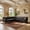 Black01, variant on Sectional Sofa, 100" x 100" Chesterfield Sofa with Rolled Arms and Nailhead, 5 Seat Faux Leather Tufted Couch for Living Room Black