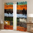 thumbnail image 2 of Homewish Hunting and Fishing Black Out Curtains, Rustic Lodge Cabin Curtains Pack of 2 (42x63 Each), Western Farmhouse Bedroom Curtains, Orange Brown Black Out Curtains Room Decor, 2 of 6