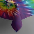 thumbnail image 4 of Colorful Tie Dye Pattern Rectangle Tablecloth 60"x120",Waterproof Polyester Rectangle Table Cloth, Wipeable Spillproof Polyester Tablecloth for Dining, Camping, Indoor and Outdoor, 4 of 6