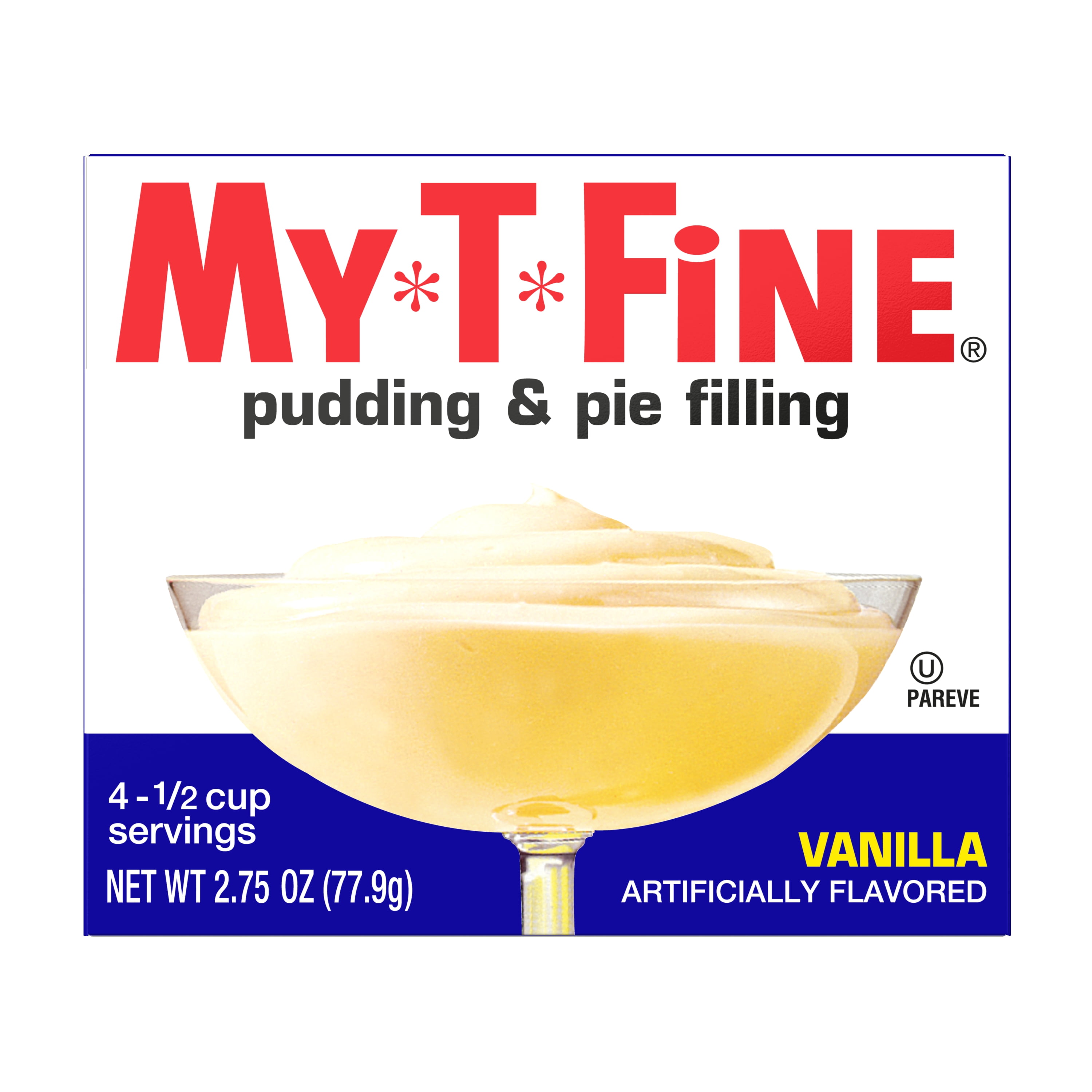 (2 pack) My-T-Fine Vanilla Cook and Serve Pudding Mix & Pie Filling, 4 Servings, 2.75 oz Box