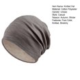 thumbnail image 7 of Knitted Hat Striped Baggy Slouchy Thin Breathable Windproof Solid Color Spring Autumn Women Men Beanie Skull Ca, 7 of 7