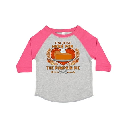 

Inktastic I m Just Here for the Pumpkin Pie with Heart and Leaves Gift Toddler Boy or Toddler Girl T-Shirt
