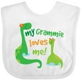thumbnail image 3 of Inktastic My Grammie Loves Me Grandson Dinosaur Boys Baby Bib, 3 of 4