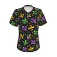 thumbnail image 4 of Wukai Mardi Gras Carnival4 Classic V-Neck T-Shirt for Women: Comfortable, Stylish, and Versatile Wardrobe Essential-3X-Large, 4 of 7