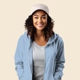 thumbnail image 4 of Dalix Heart Embroidered Fleece Zip Washed Hoodie Cold Fall Winter Women in Misty Blue XL X-Large, 4 of 5