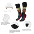 thumbnail image 3 of Vsdgher Chameleon Panther On Colored Pencils Knee Socks, High Socks Long Stretchy Sock Women Knee High Stocking, Long Socks for Women, 3 of 6