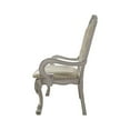 thumbnail image 3 of Acme Dresden Synthetic Leather & Bone White Finish Arm Chair (Set-2), 3 of 4