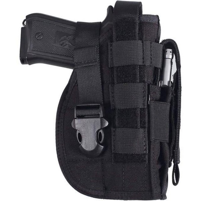 Universal Tactical Gun Holster Right Handed Molle Pistol Holster Combat Airsoft Waist Belt Holster Black Brown Green Multicam for Right Handed (5 Colors