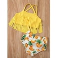 thumbnail image 2 of Styles I Love Infant Baby Girls Yellow Fringe Banana Bikini Swimsuit Bathing Suit Beach Swimwear 2pcs Set, 2 of 5