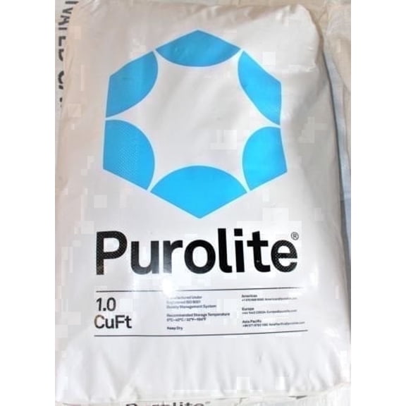 Purolite C100E Resin C-100E Cationic Replacement for Water Softener 1 CuFt Bag Media