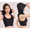 thumbnail image 3 of yunLCZ Square Neck Tank Top Women's New Back Anti Glare Hooded Versatile Fitness Fixed Cup With Chest Cushion Yoga Sports Vest Summer Sleeveless Tops, 3 of 4