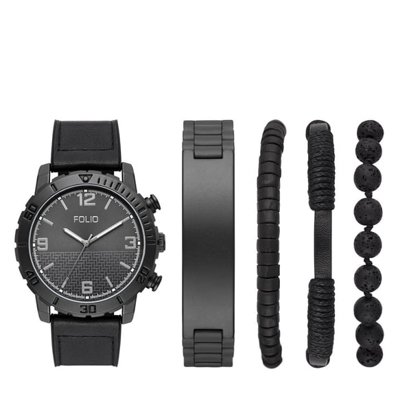 Set de Reloj Folio FMDFL6036 Negro para Hombre