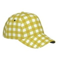 thumbnail image 6 of Picia Yellow Checkboard pattern Trucker Low Profile Hat Men Women Baseball Cap Dad Hat Adjustable Unconstructed Plain Cap, 6 of 9