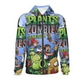 thumbnail image 7 of Plants Vs Zombies Kids Zip-Up Hoodie 3d Print Hooded Sweatshirt With Packet For Boys Girls, 7 of 7