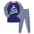 thumbnail image 1 of Ketyyh-chn99 Tenue des Fêtes pour Garçons Ensemble Garçons et Filles Pantalon Long Coupe Régulière Manches Longues Col Rond Imprimé 3D Taille pour 7-8 Ans, Bleu Foncé, 1 of 5