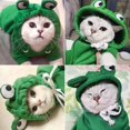 thumbnail image 4 of Autumn and Winter Cat Hooded Pet Jacket Warm Fleece Hoodie Dog Clothing Cartoon Frog Cosplay Costume Halloween Sweatshirt (Purple,2XL), 4 of 7