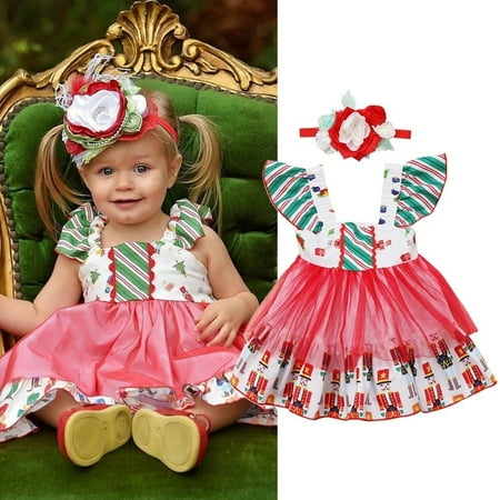 Infant Baby Toddler Girl Dress Flower Princess Party Xmas Tulle TUTU