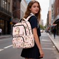 thumbnail image 4 of KUIFORTI Strawberry Hedgehog Print Girls School Bag Kids Bookbag Large Capacity with Adjustable Straps Water Resistant Backpack for Primary Middle School Student, 4 of 7