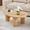 oak-Cloud, variant on Wirrytor Cloud Coffee Table for Living Room, Oval Mid-Century Modern Wood Table with 3 Legs, Oak