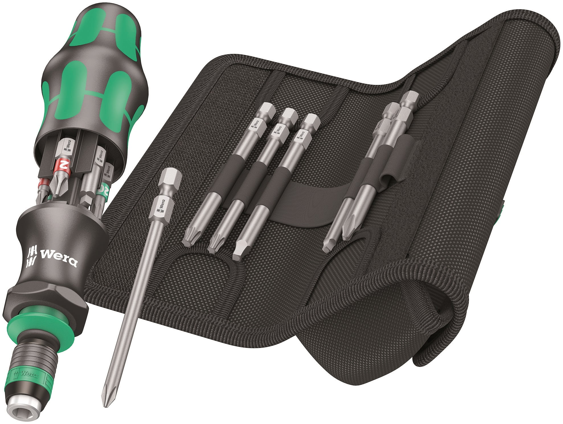 WERA KRAFTFORM KOMPAKT 20 Screwdriver Set, Slotted, Phillips, Pozidrive, 6  Pieces