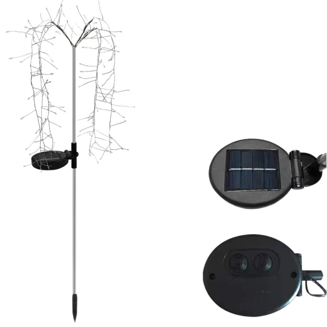 Cinvoph Solar Garden Lights Outdoor 4 Pack 120 LED Decorative Firework Solar Lights Waterproof Garden Decor for Yard Patio Pathway Courtyard Lawn Landscape 24"