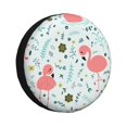 thumbnail image 1 of Balery Cute Flamingo Cubiertas para Neumáticos - Protector Resistente para Neumáticos de Camioneta, SUV, Remolque, Camper y RV-17 inch, 1 of 6